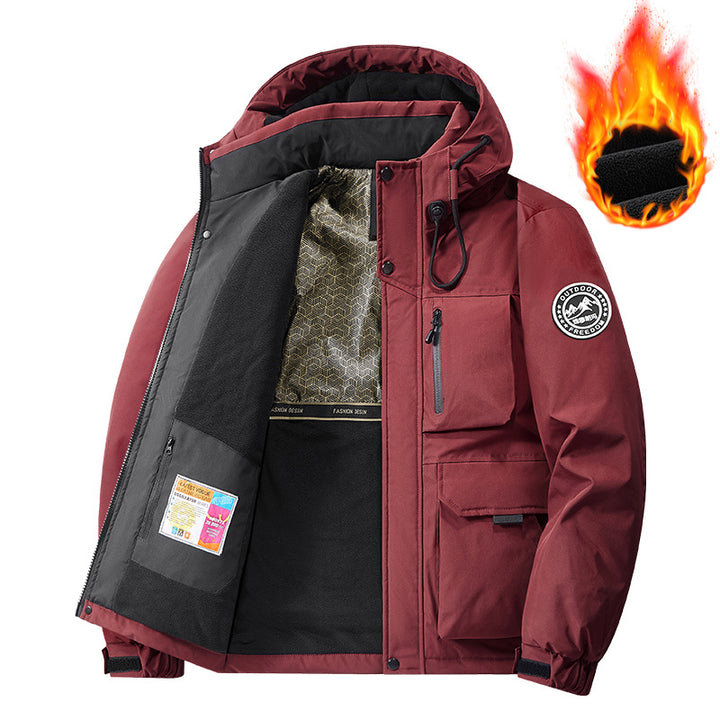 Herren Technischer Thermo-Parka mit Microfleece-Innenfutter und Utility-Taschen Echo Archiv