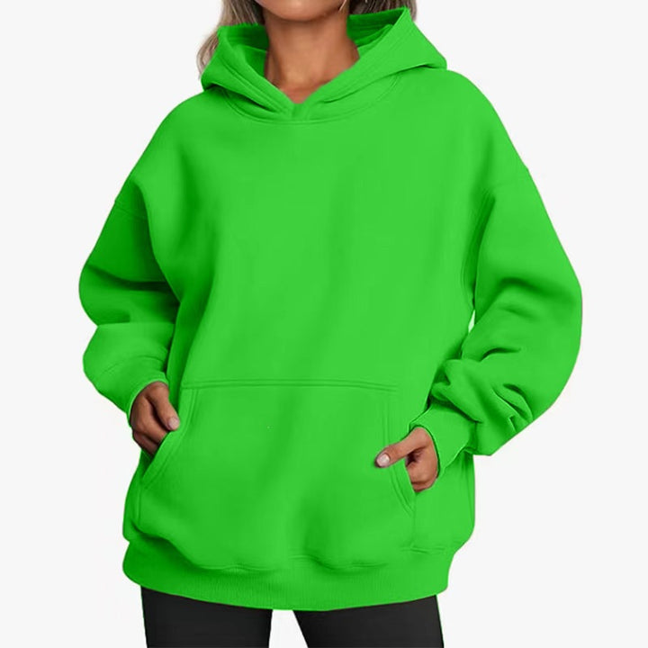 Damen nan Oversize-Kapuzenpullover mit Raglanärmeln, Kängurutasche und weichem Fleece-Innenfutter Echo Archiv