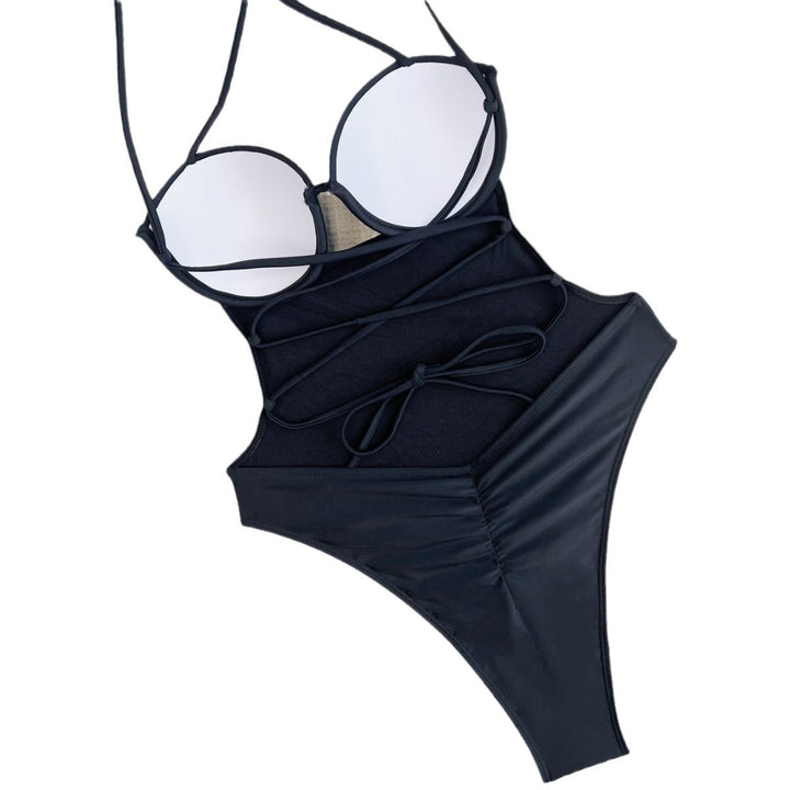 Damen Eleganter Einteiler Badeanzug mit verstellbaren Trägern Echo Archiv