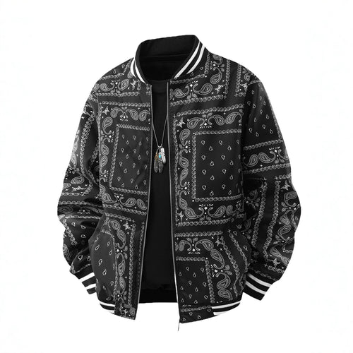 Herren Coole Bomberjacke mit Paisleymuster Echo Archiv