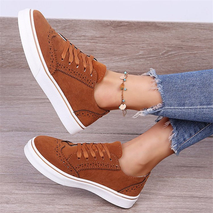 Damen Schnürer-Plateau-Sneaker im Brogue-Stil mit Komfortfußbett Echo Archiv