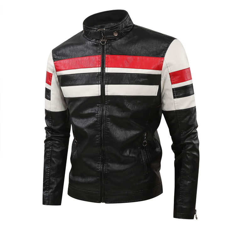 Herren Sportliche Kunstlederjacke mit Reißverschluss Echo Archiv