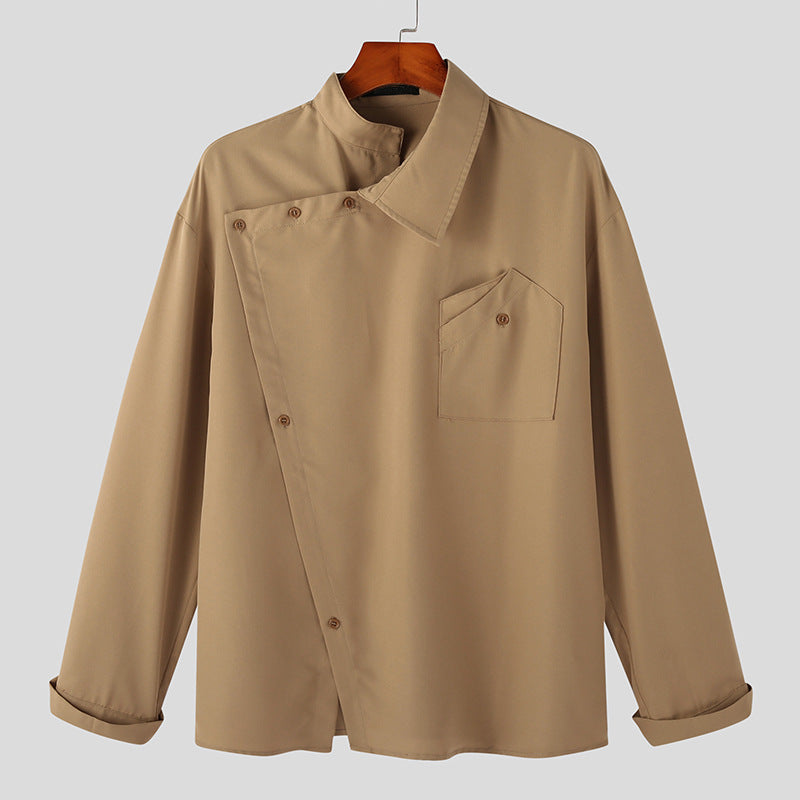 Herren Kochjacke mit modernem Stehkragen und praktischer Brusttasche Echoarchiv