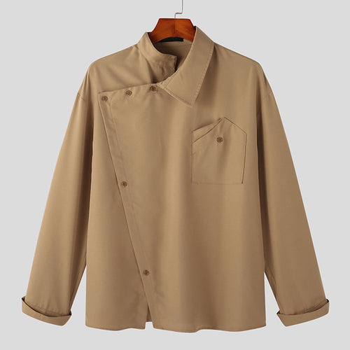 Herren Kochjacke mit modernem Stehkragen und praktischer Brusttasche Echoarchiv