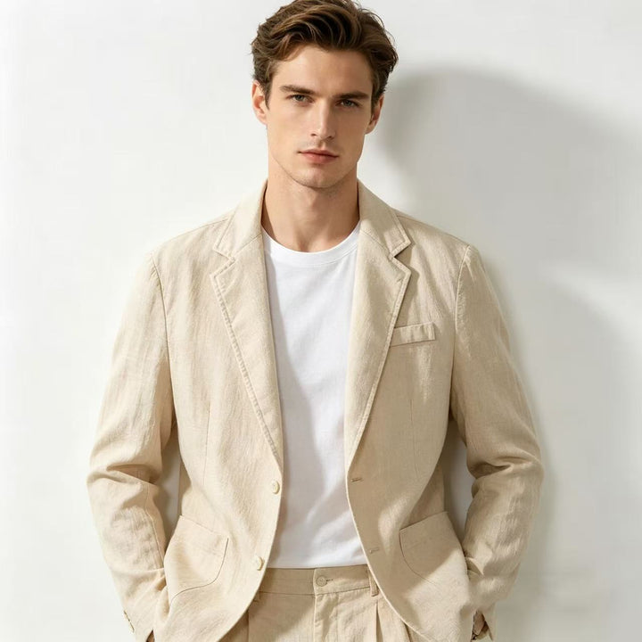 Herren nan leichter Leinenblazer mit modernem Slim-Fit Schnitt Echo Archiv