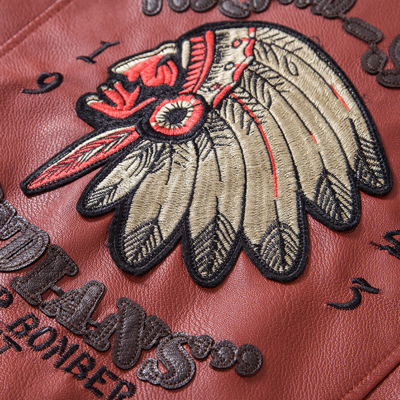Herren Modische Bomberjacke mit bestickten Details Echo Archiv