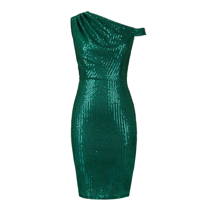 Damen Figurbetontes Cocktailkleid mit asymmetrischem Ausschnitt Echo Archiv