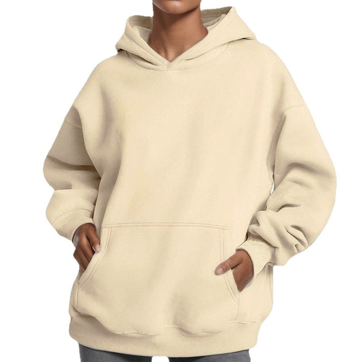 Damen nan extralanges Oversize Kapuzen-Sweatshirt mit Kängurutasche, weichem Fleece-Innenfutter und überschnittener Schulter Echo Archiv