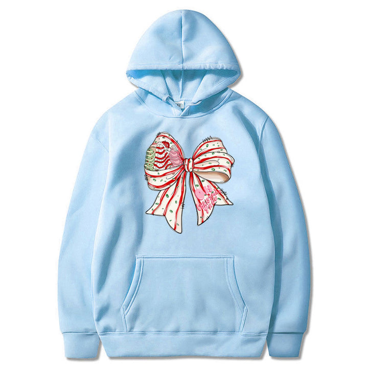 Damen Kapuzenpullover mit festlichem Schleifenmotiv Echoarchiv