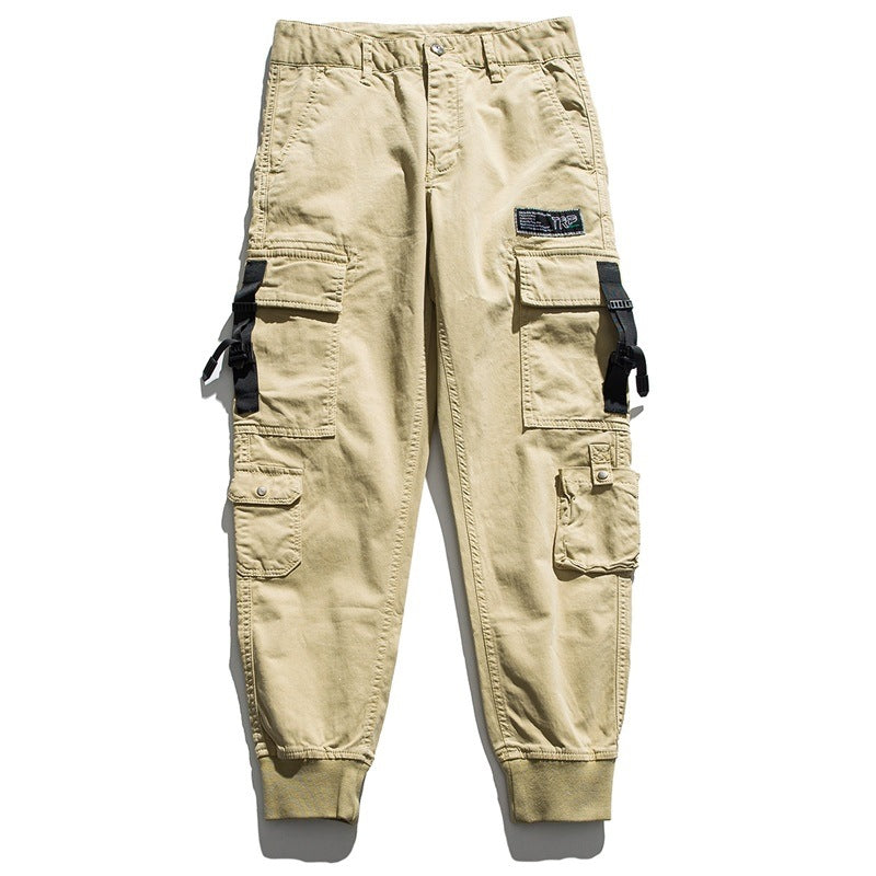 Herren Cargo-Jogginghose mit Multifunktions‑Taschen, verstellbaren Riemen & gerippten Bündchen Echoarchiv