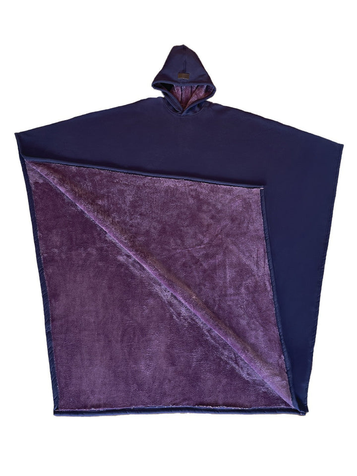 Unisex nan extra-großer Kapuzen-Poncho Kuschelüberwurf mit Mikrofleece-Innenfutter und Thermo-Wärmespeicher Echo Archiv