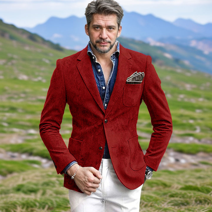 Herren eleganter Samtblazer im modernen Look Echoarchiv