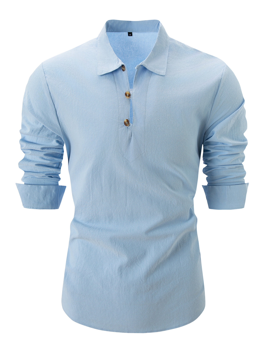 Herren Langarmhemd mit Knöpfen und eleganter Textur – Arvello