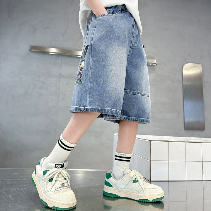 Unisex lässige Denim-Shorts mit abnehmbarem Aufdruck Echo Archiv