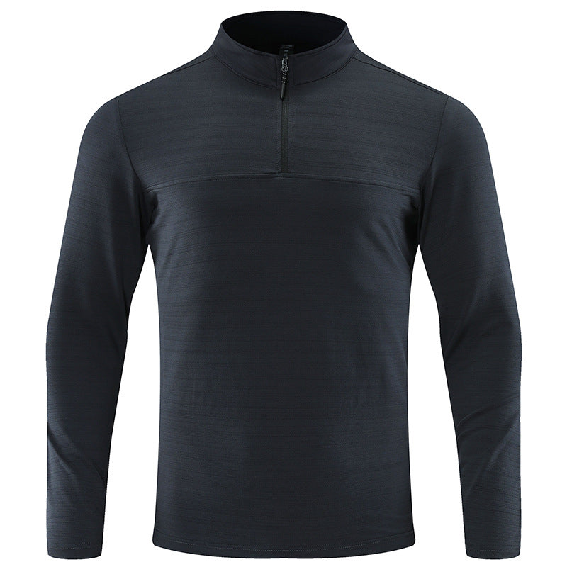 Herren Funktions-Halbzip-Langarmshirt mit Stehkragen und atmungsaktivem Stretchmaterial Echoarchiv