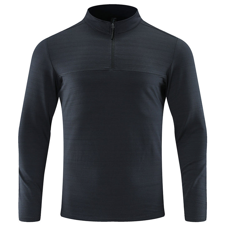 Herren Funktions-Halbzip-Langarmshirt mit Stehkragen und atmungsaktivem Stretchmaterial Echoarchiv