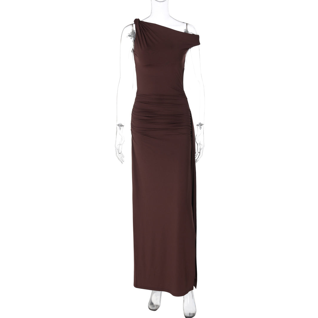 Damen Elegantes Wickelkleid mit gerafftem Einsatz Echo Archiv