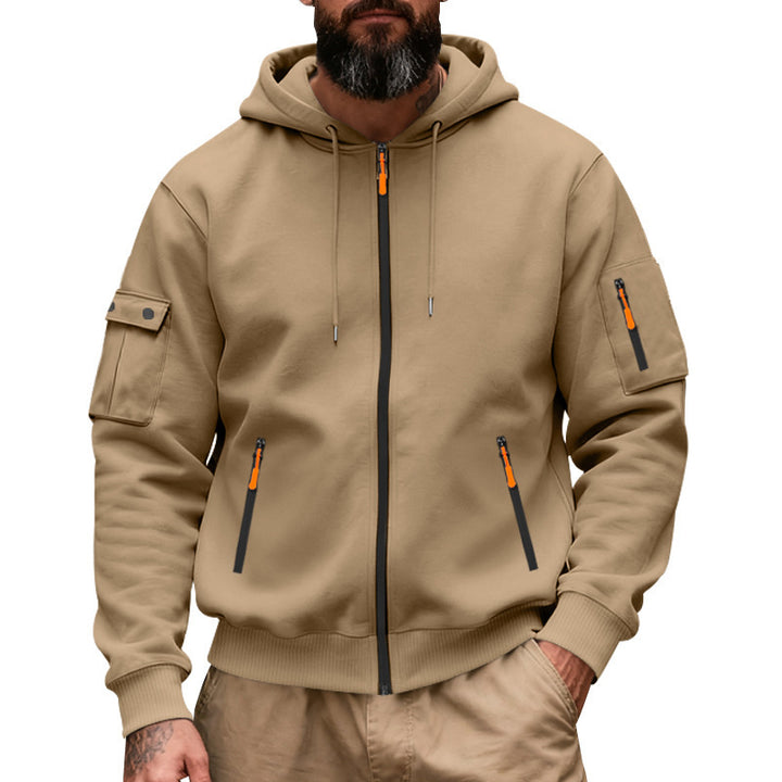Herren sportlicher Hoodie mit praktischen Reißverschlusstaschen Echoarchiv