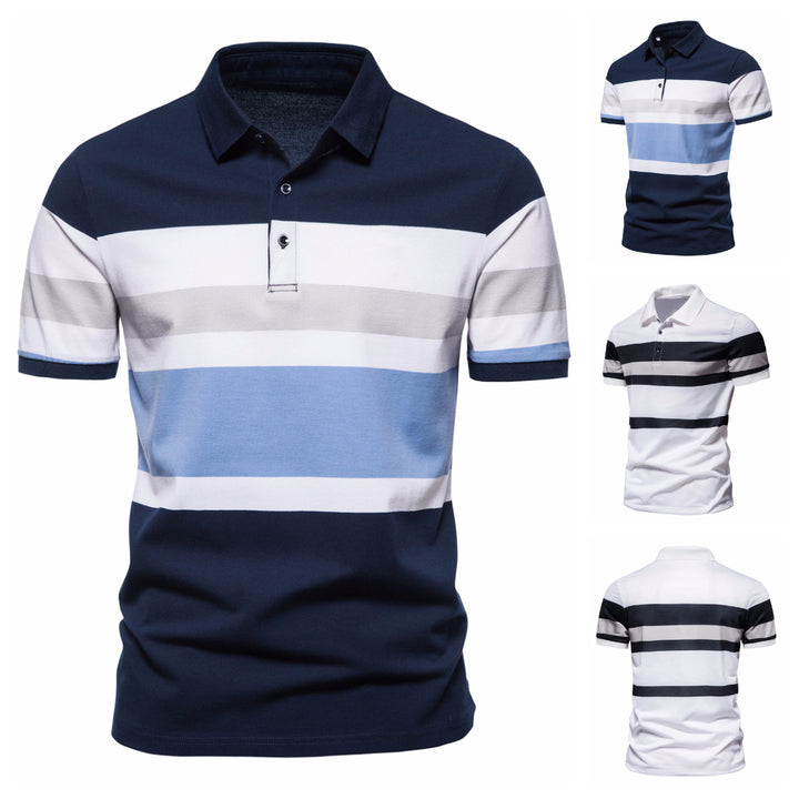 Herren Poloshirt mit klassischen Streifen und atmungsaktiver Baumwolle Echoarchiv