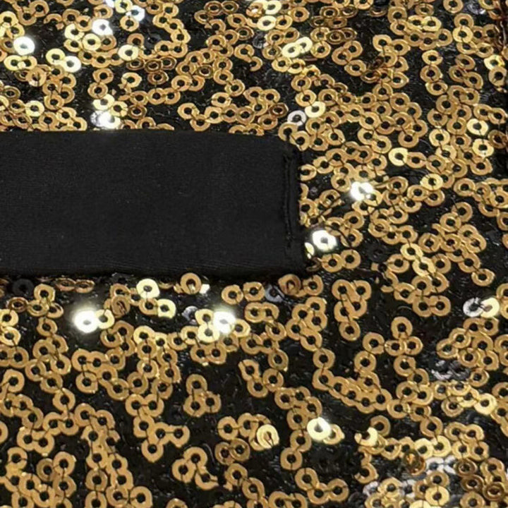 Herren Glitzernde Festtagsweste mit schimmerndem Paillettenmuster Echoarchiv