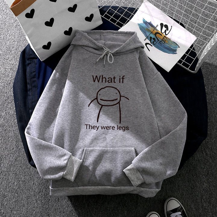 Damen Kapuzenpullover mit minimalistischer Grafik, lockerer Oversize-Passform und Kängurutasche – Auréline