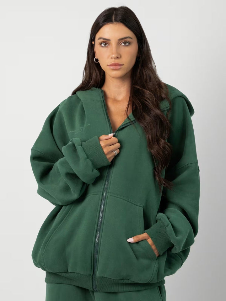 Damen Lässiges Kapuzenpullover und Jogginghose Set Echo Archiv