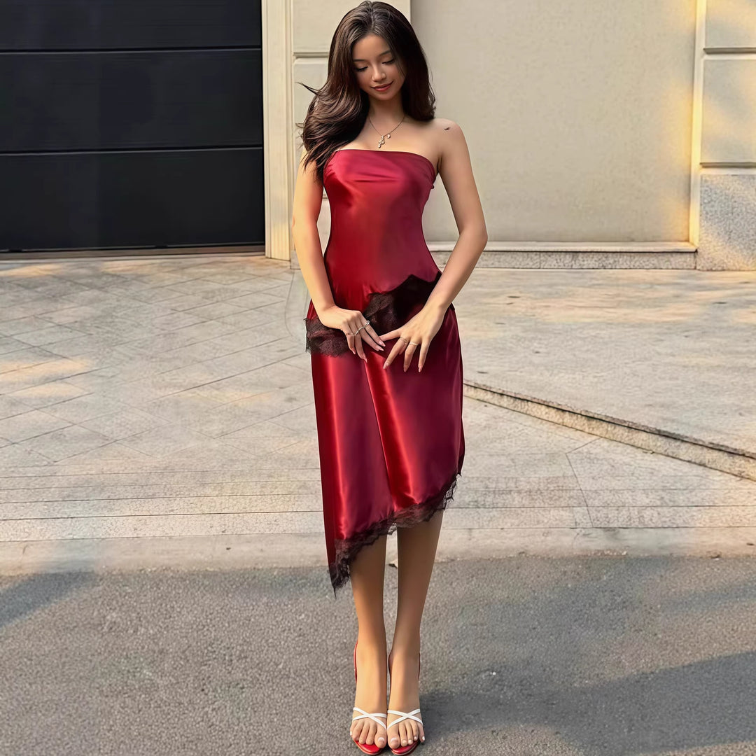 Damen Abendkleid mit Spitzenakzenten Echo Archiv