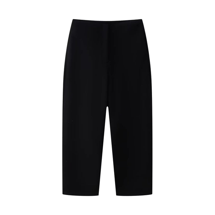 Damen Hochtaillierte Culotte-Hose mit geradem Bein und verdecktem Verschluss Echoarchiv