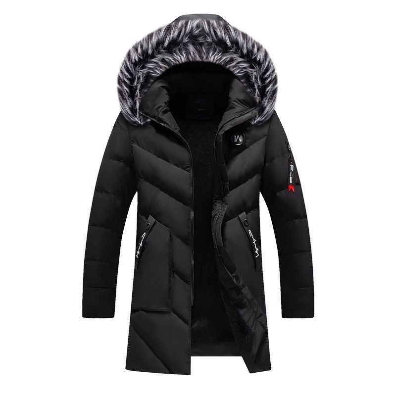 Herren Wattierter Thermoparka mit Kunstfellkapuze und Innenfutter aus Fleece Echoarchiv