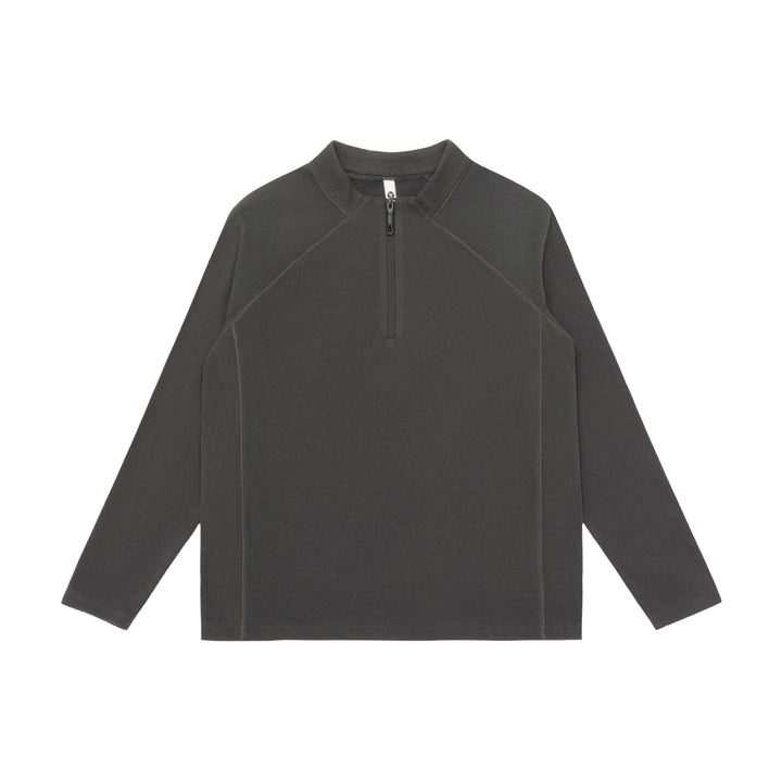 Unisex Halbzip-Sweatshirt mit Troyerkragen und Raglannähten Echoarchiv