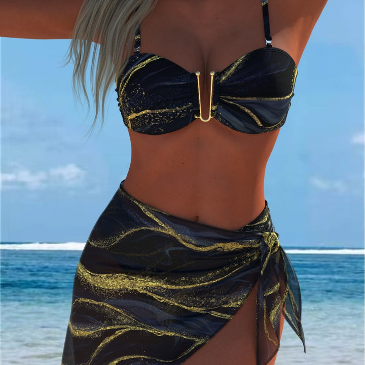 Damen Bikini-Set mit elegantem Balconette-Oberteil und modischem Wickelrock Echo Archiv
