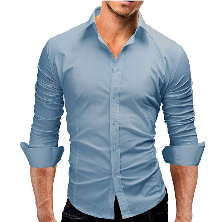 Herren nan tailliertes Businesshemd mit Cutaway-Kragen und Stretch-Baumwollmix Echo Archiv