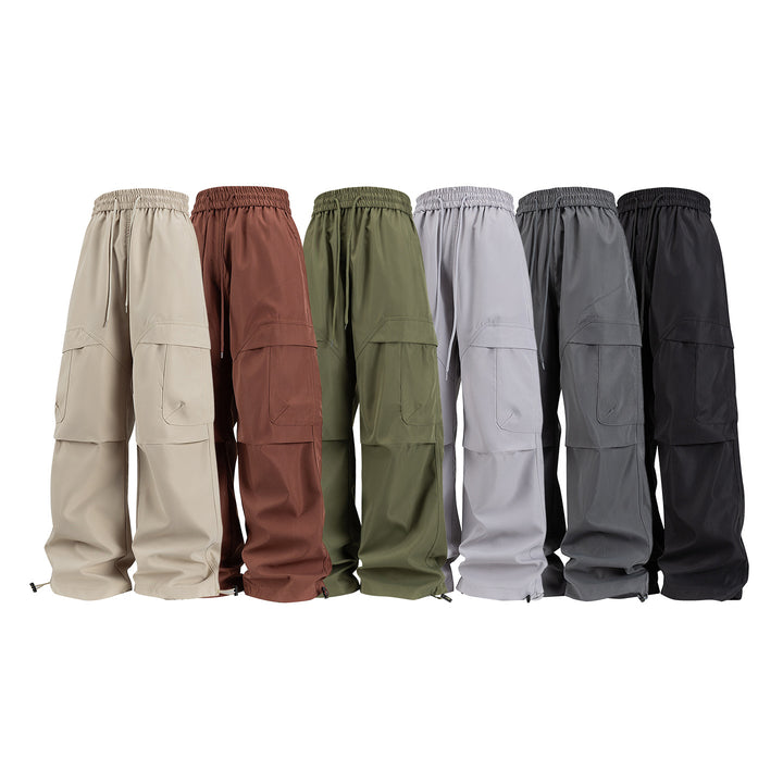 Unisex Weite Cargo-Hose im Utility-Baggy-Stil mit Elastikbund und verstellbaren Beinabschlüssen Echo Archiv