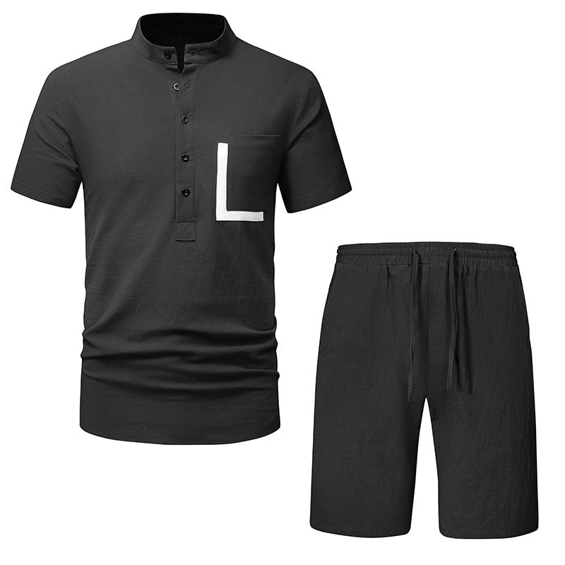 Herren Freizeitset mit modernem Stehkragen und sportlichem Design Echoarchiv