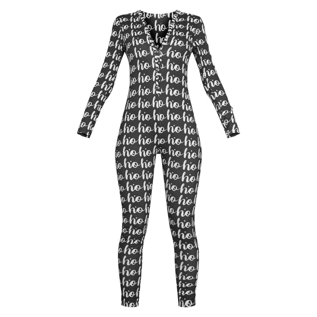 Damen Gemütlicher Jumpsuit mit Weihnachtsmotiv und langer Arm Echoarchiv