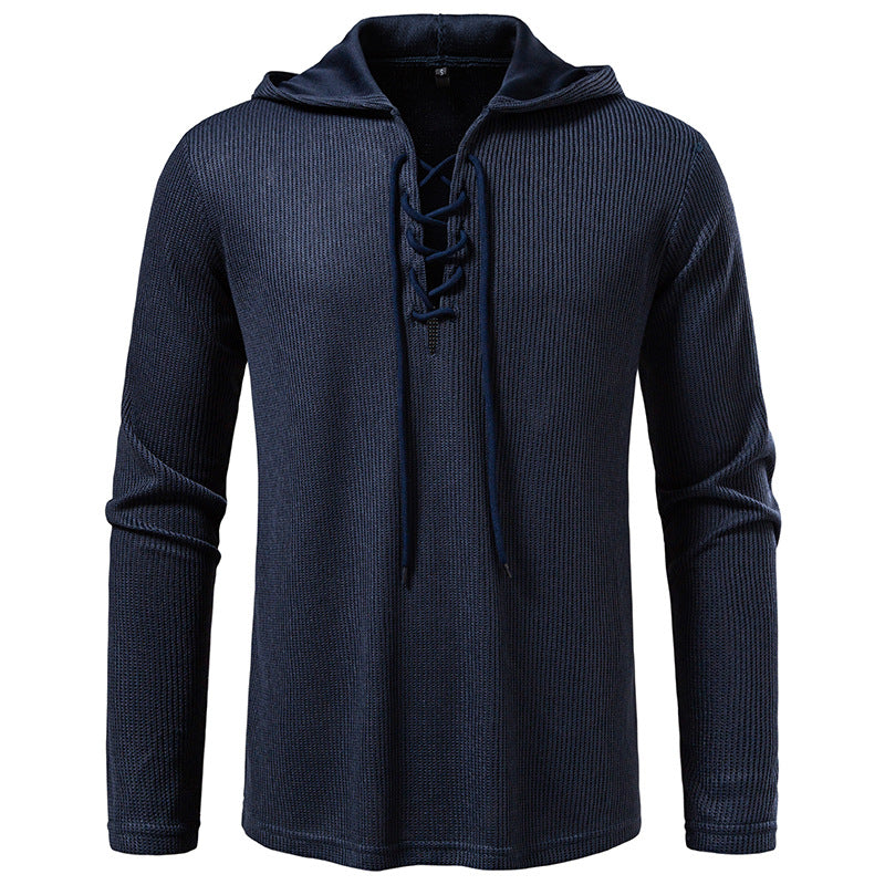 Herren Kapuzenpullover mit innovativer Schnürung und strukturiertem Design Echoarchiv