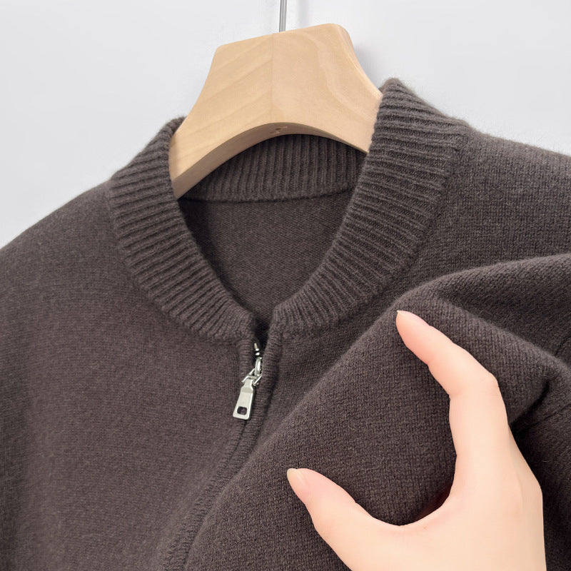 Herren warmer Strickpullover mit hochwertigem Reißverschluss Echoarchiv