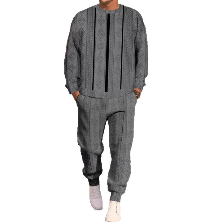 Herren legerer Sweatanzug mit modernem Streifenmuster und bequemen Details Echoarchiv