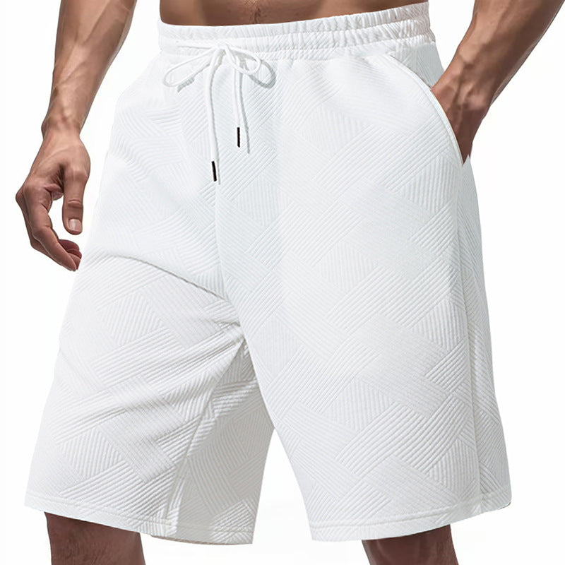 Herren sportive Shorts mit strukturiertem Design und elastischem Bund Echoarchiv