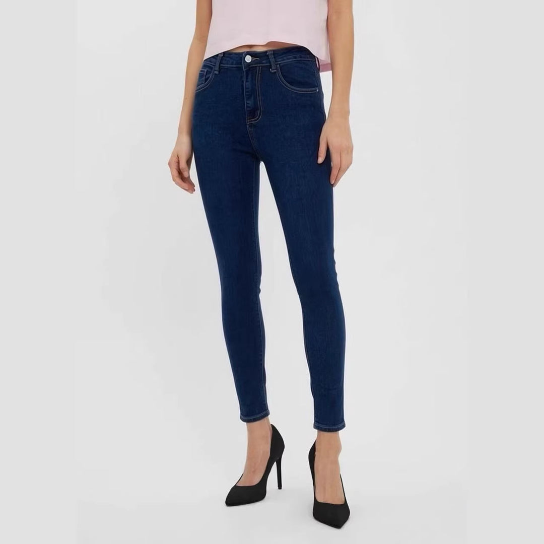 Damen nan hochgeschnittene Skinny-Jeans mit figurformendem Stretch und knöchellanger Passform Echo Archiv