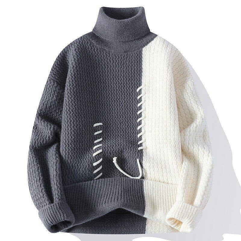 Unisex nan strukturierter Oversize-Strickpullover mit Zopfmuster und dekorativer Steppnaht Echo Archiv