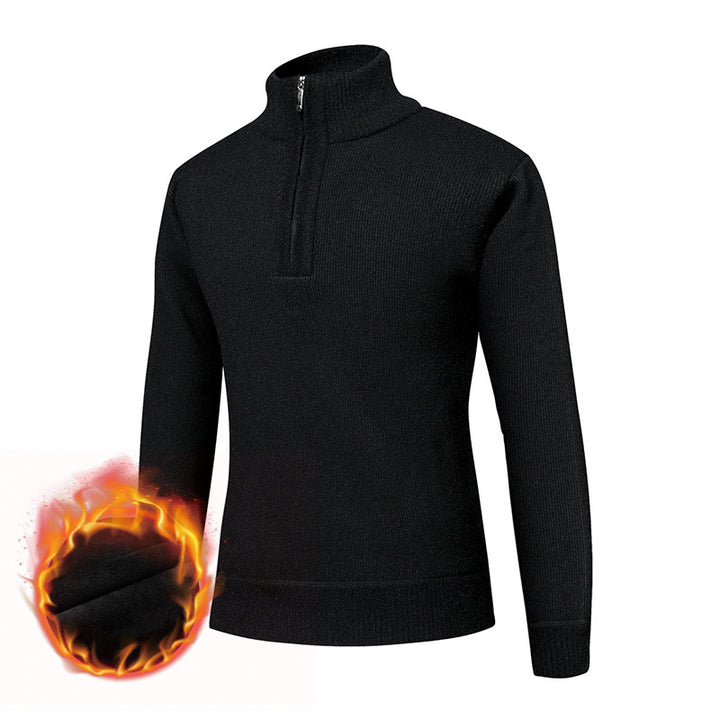 Herren Thermo-gefütterter Halbzip-Pullover mit Stehkragen und wärmender Fleece-Innenseite Echo Archiv