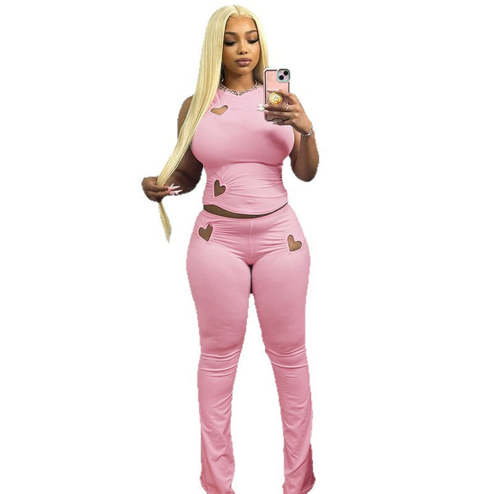 Damen Sportliches Set mit Herzen und figurformendem Schnitt Echo Archiv