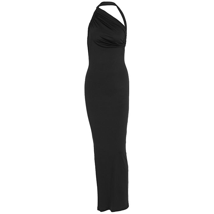 Damen Elegantes langes Wickelkleid mit schulterfreiem Design und gerafftem Oberteil Echo Archiv