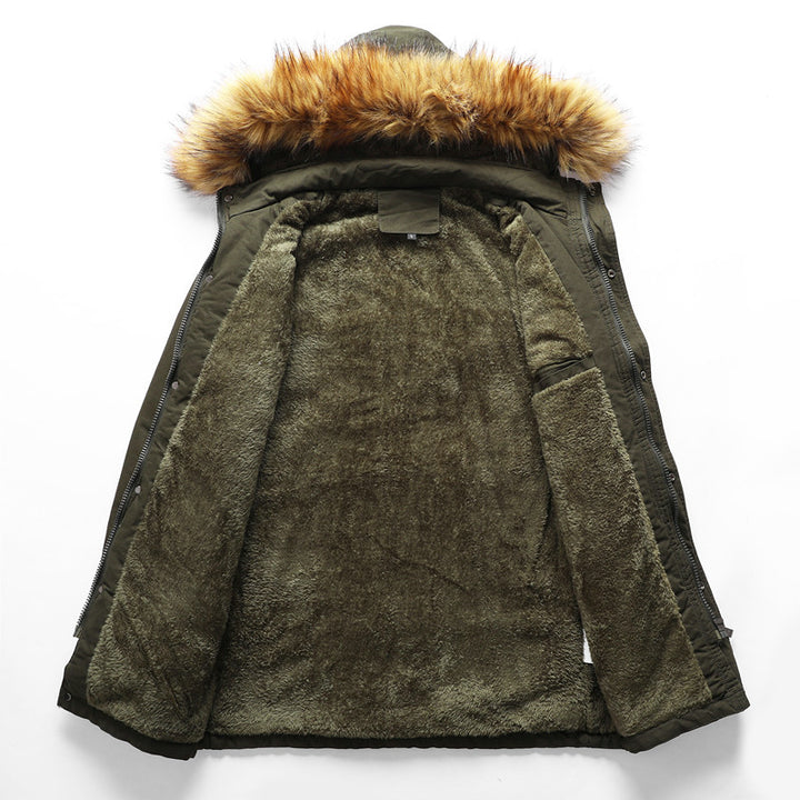 Herren warme Winterjacke mit abnehmbarer Kapuze und Fleecefutter Echoarchiv