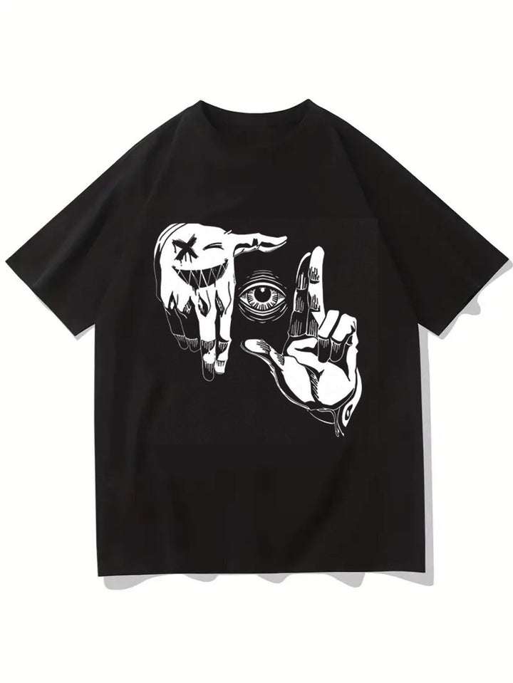 Damen T-Shirt mit künstlerischem Floral-Motiv und lässigem Schnitt Echo Archiv