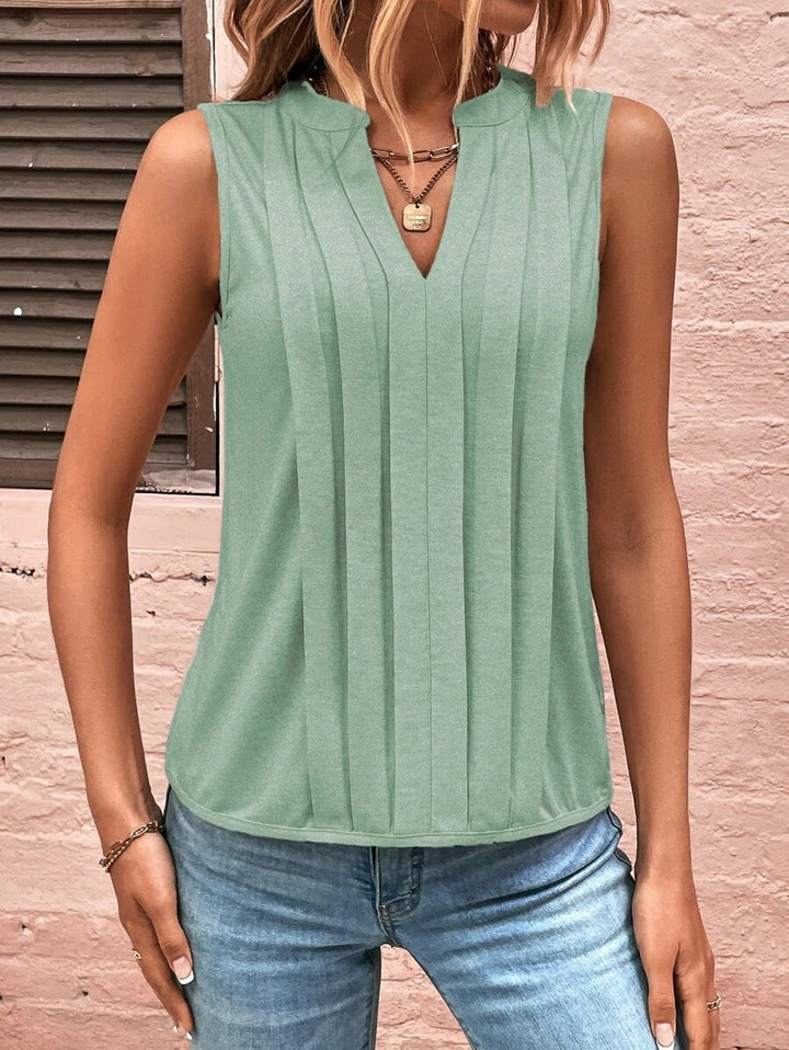 Damen elegante ärmellose Bluse Echoarchiv