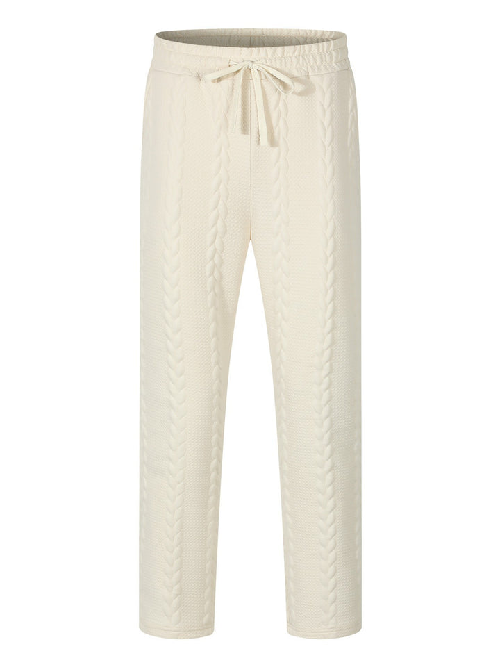 Herren Freizeitliche Stretch-Hose mit Kordelzug und strukturiertem Design Echoarchiv