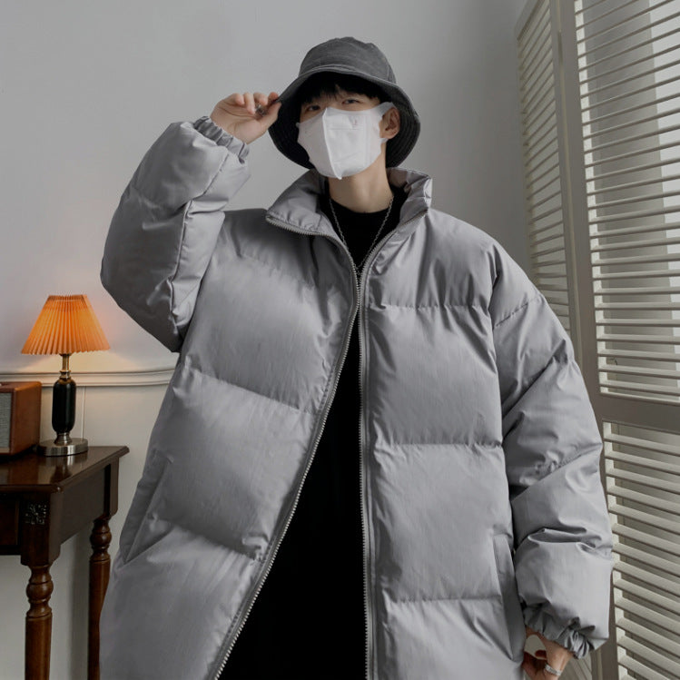 Herren gesteppte Winterjacke mit hohem Kragen und praktischen Taschen Echoarchiv