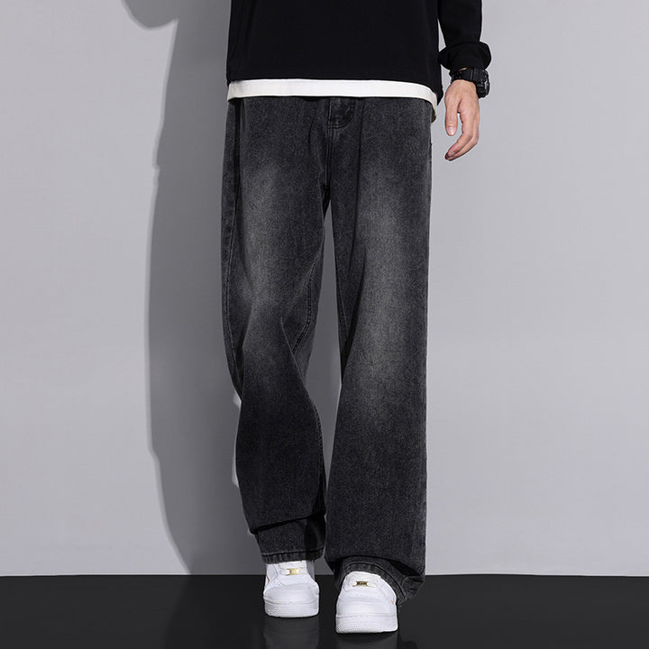 Herren weite Denim-Jeans im modernen Used-Look Echoarchiv